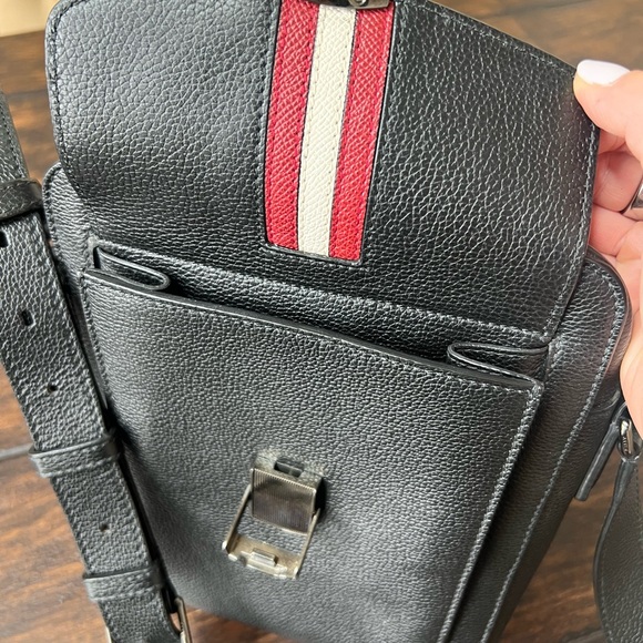 Other - Bally Black Leather Men's messenger bag